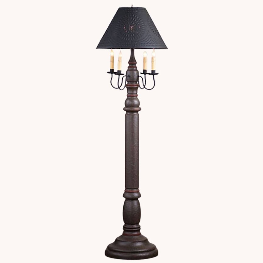 General James Floor Lamp with Textured Black Shade