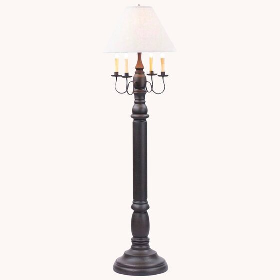 General James Floor Lamp with Ivory Linen Shade