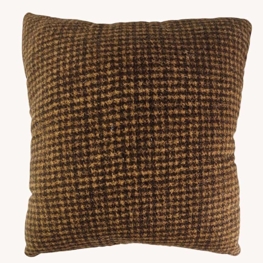 Acorn Applique Wool Pillow - 11" x 10"