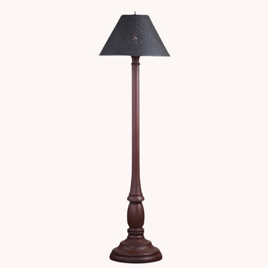 Brinton House Floor Lamp with Textured Black Shade