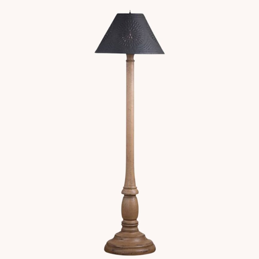 Brinton House Floor Lamp with Textured Black Shade