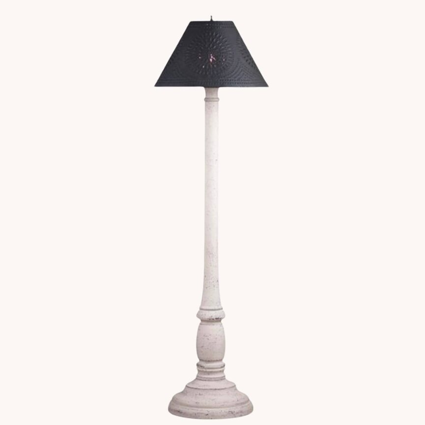 Brinton House Floor Lamp with Textured Black Shade
