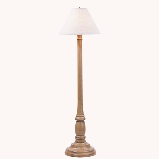 Brinton House Floor Lamp with Ivory Linen Shade