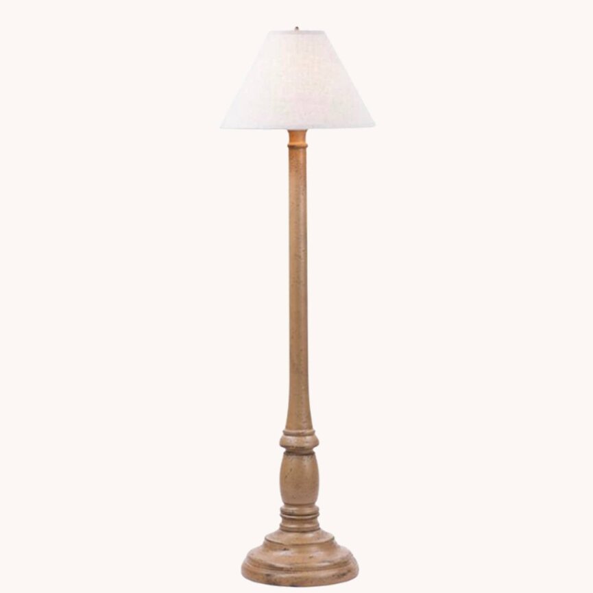 Brinton House Floor Lamp with Ivory Linen Shade