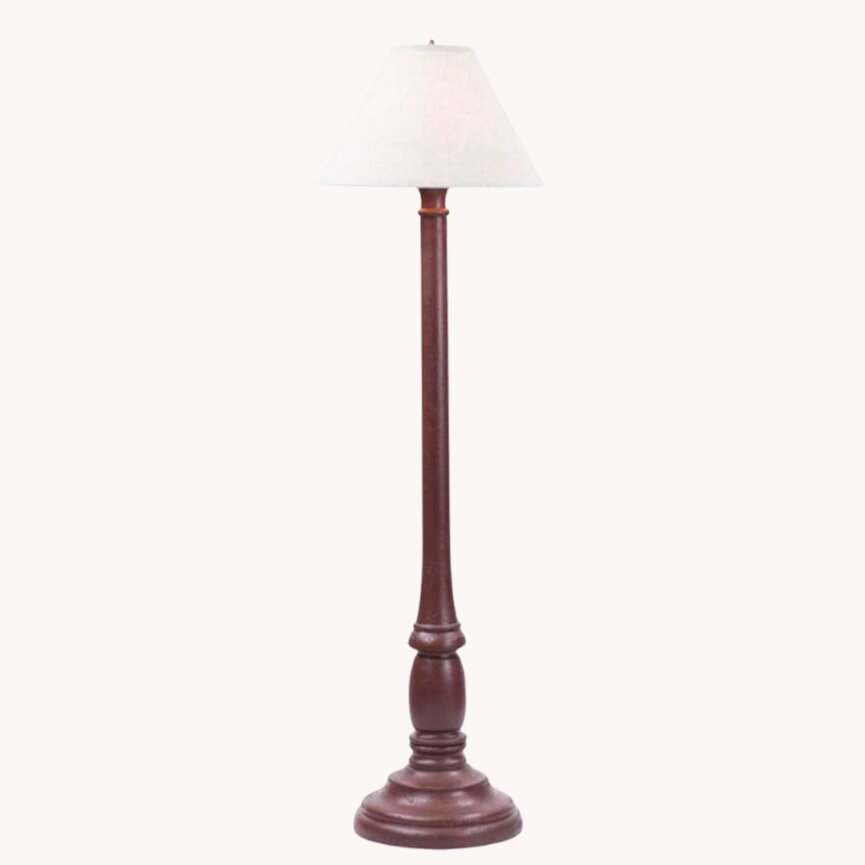 Brinton House Floor Lamp with Ivory Linen Shade