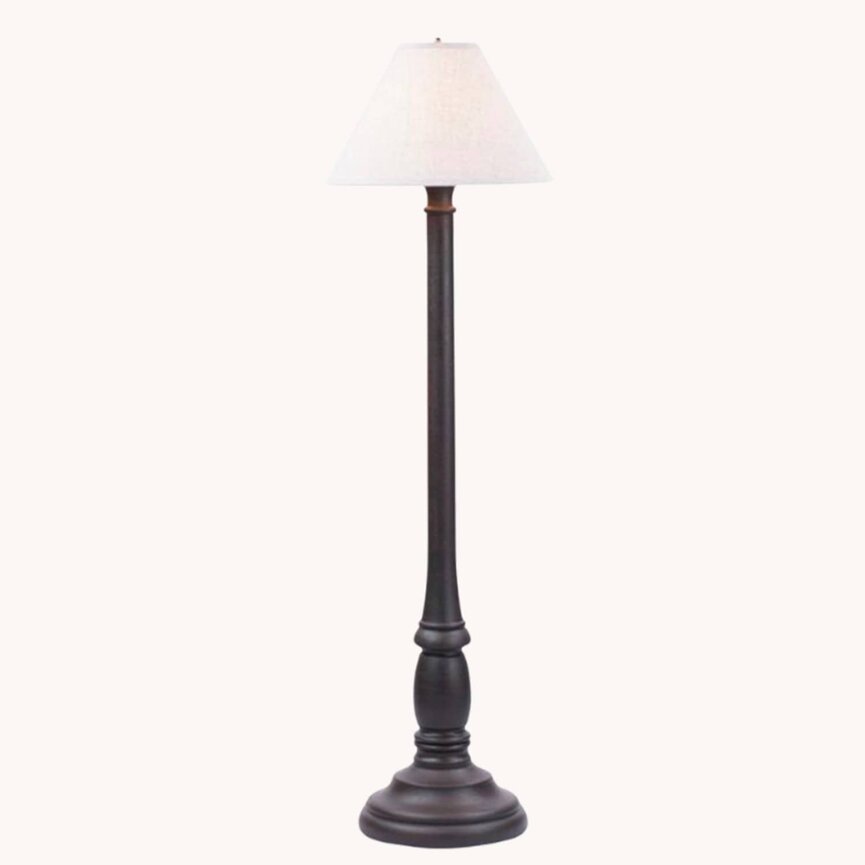 Brinton House Floor Lamp with Ivory Linen Shade