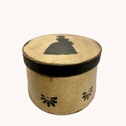 Colonial Lady Pantry Box with Floral Stencil - 7.5"