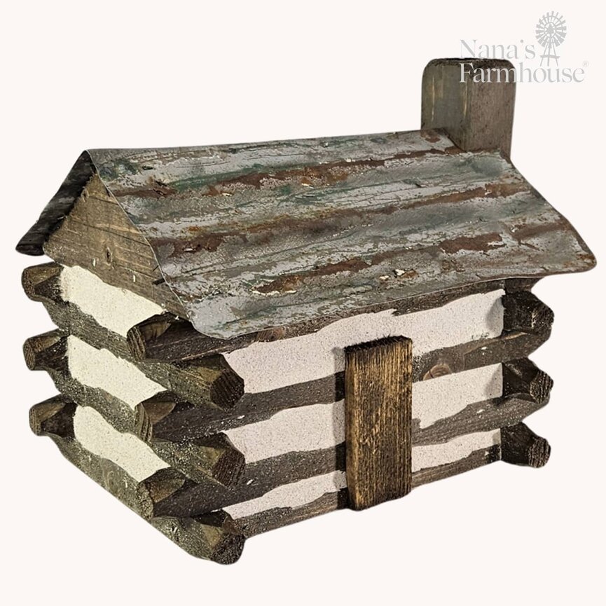 Lincoln Log Cabin - 8.5" x 11" x 7.5"