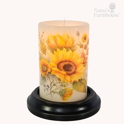 Sunflower Cluster Bouquet Candle Sleeve - Vanilla