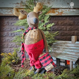 Mr. Moose with Bag of Moose Feed
