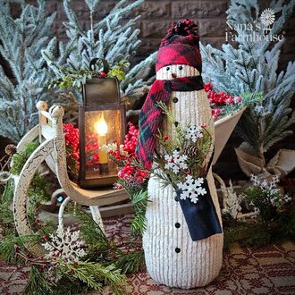 Slim Chenille Snowman