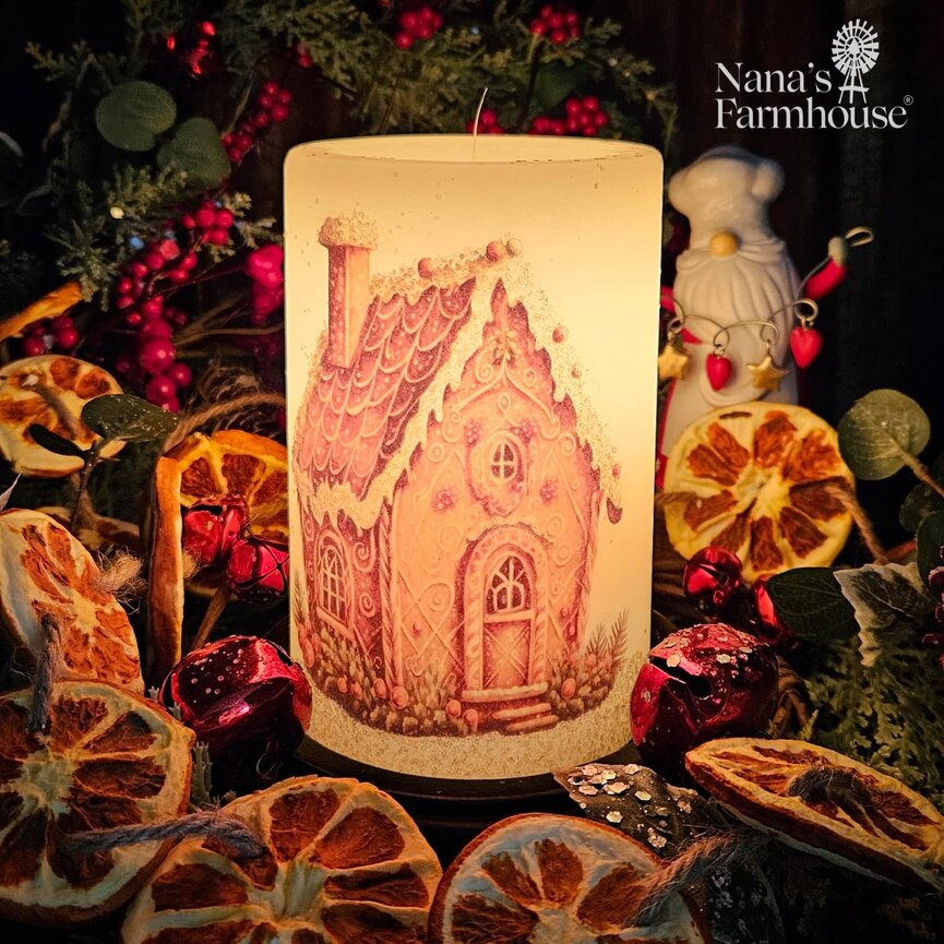 Elf House Holly's Candle Sleeve - Gumdrop