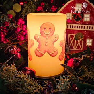 Gingerbread Man Candle Sleeve - Antique Vanilla