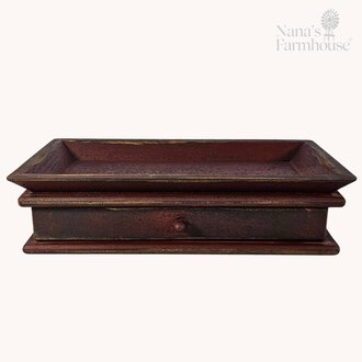 Rectangle Candle Tray with Drawer - 16"
