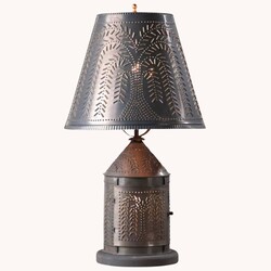 Fireside Lamp with Willow Shade in Kettle Black