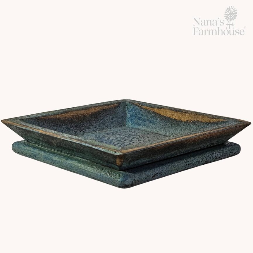 Square Wooden Candle Tray - 8" x 8" x 1.5"