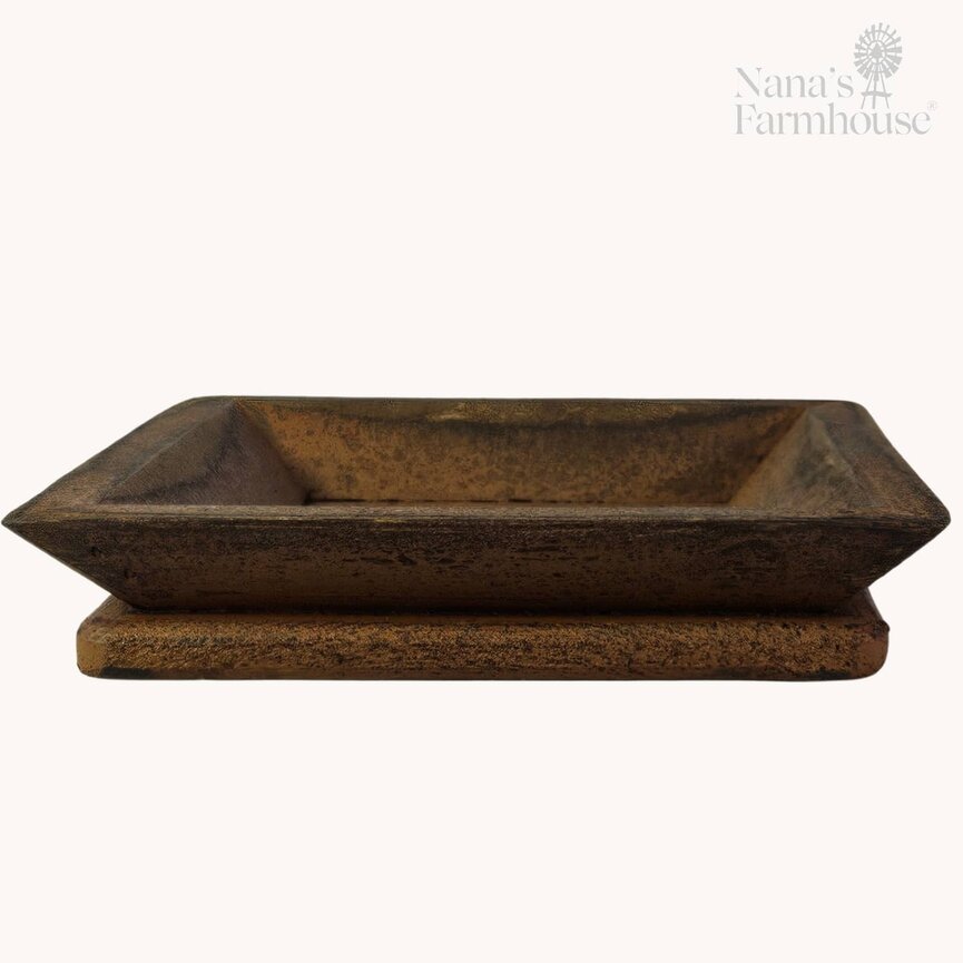 Square Wooden Candle Tray - 8" x 8" x 1.5"