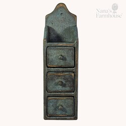 Three Drawer Distressed Wall Box
