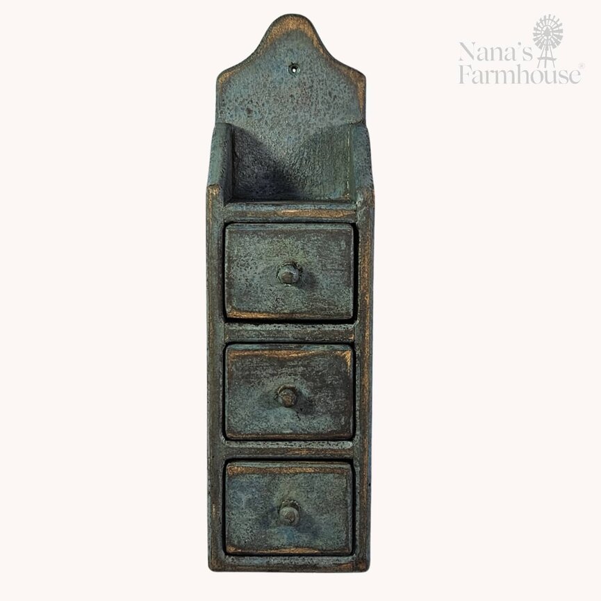 Three Drawer Distressed Wall Box