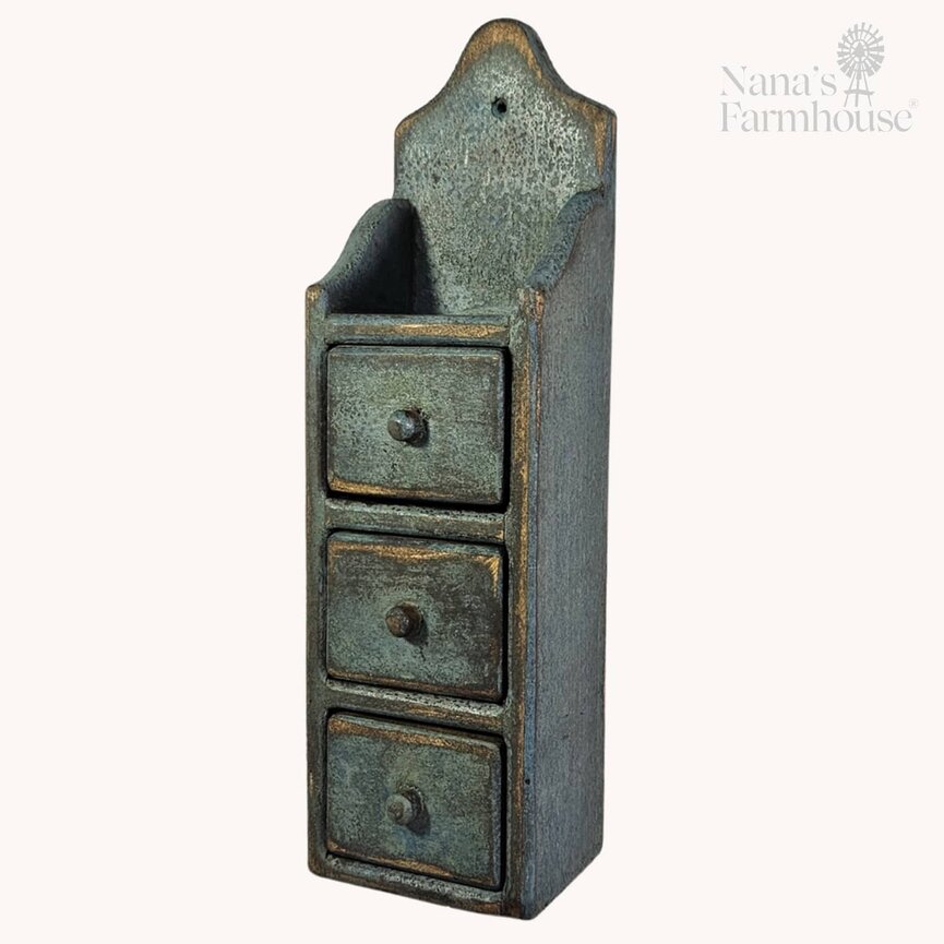 Three Drawer Distressed Wall Box