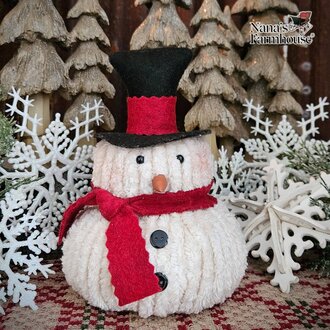 Roly Poly Chenille Snowman Doll - Extra Small