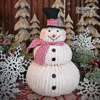 Chenille Stacked Snowman Doll - Small