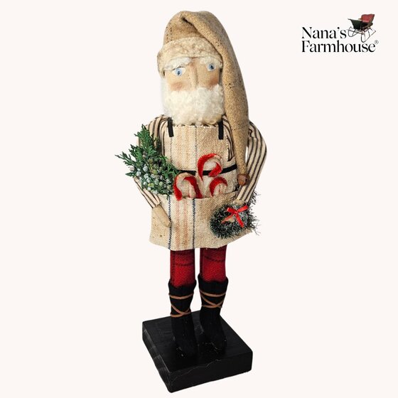 Workshop Santa Doll with Apron - 15.5"