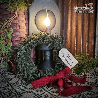 Zucchini Wool Felt Wreath with Seeded Strawberry Bow