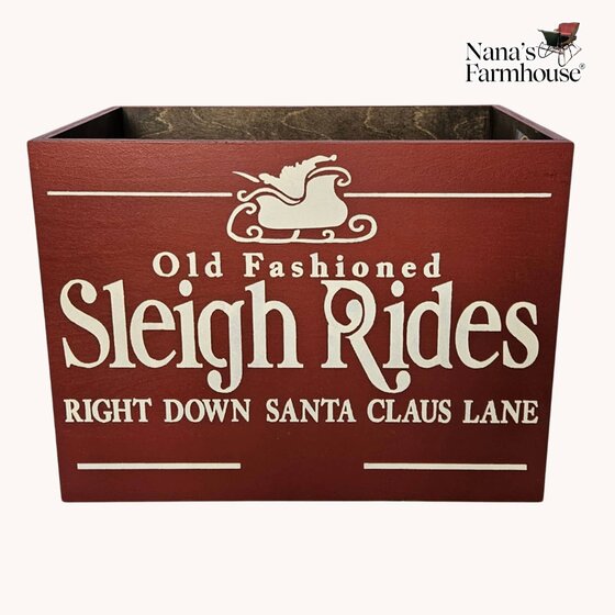 Sleigh Rides Box Red - Large