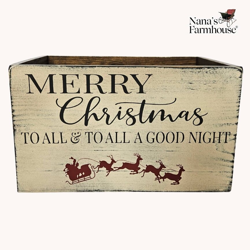Merry Christmas To All Box White - 15" x 9" x 10"