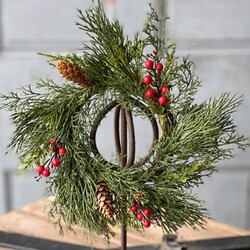 Alpine with Berries Candle Ring - 10"