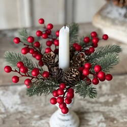 Tundra Berry Candle Ring - 8" Dia 2" Inner