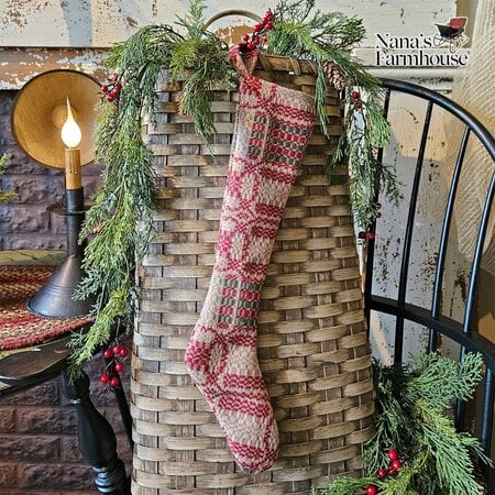 Cambridge Red & Green Christmas Coverlet Stocking