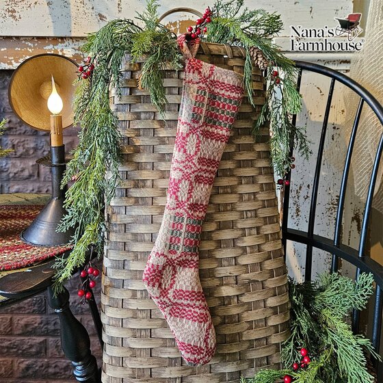 Cambridge Red & Green Christmas Coverlet Stocking