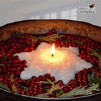 Cranberry Sugar Cookie Floating Star Candle Kit Large 6.5"