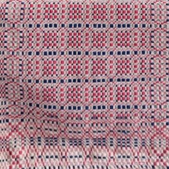 Smithfield Red Blue Tan Table Square - 34"