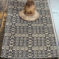 Wentworth Black Linen Short Runner - 14" x 32"