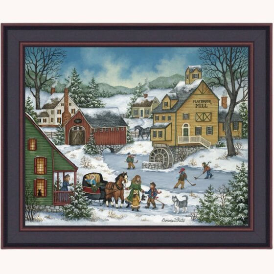 Flat Brook Pond Hockey Print
