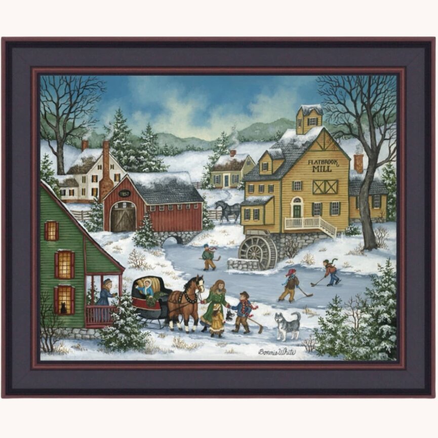 Flat Brook Pond Hockey Print