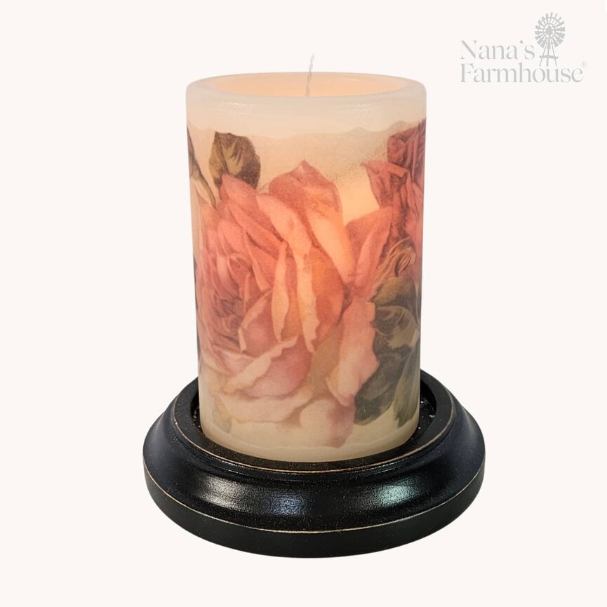 Vintage Roses Candle Sleeve - Vanilla