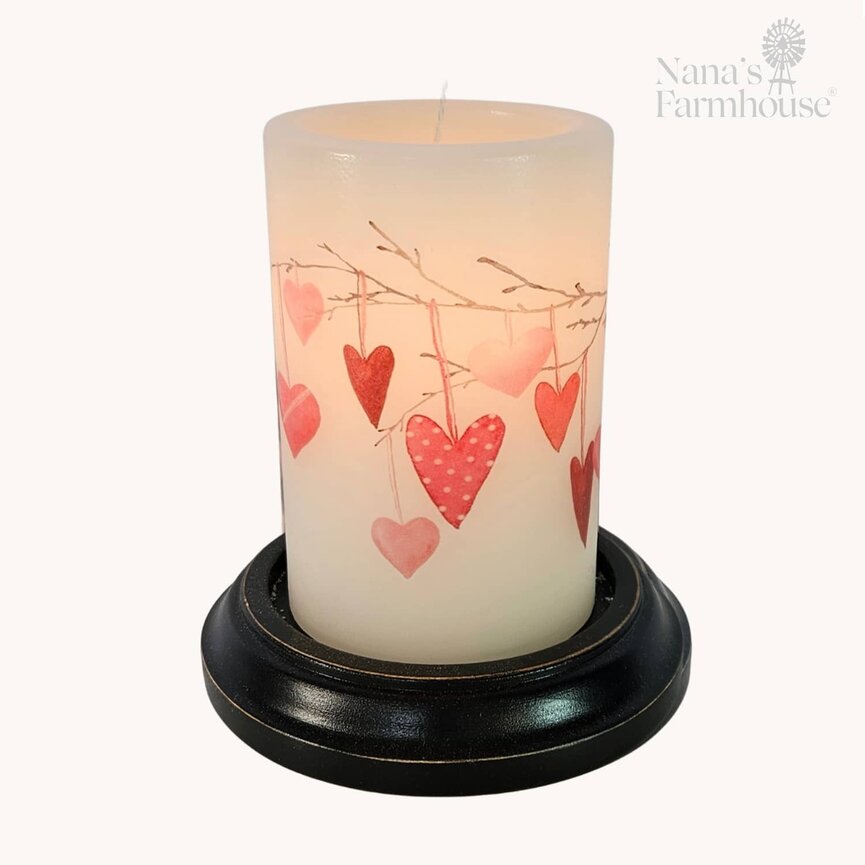 Love Valentine Branch Candle Sleeve - Vanilla