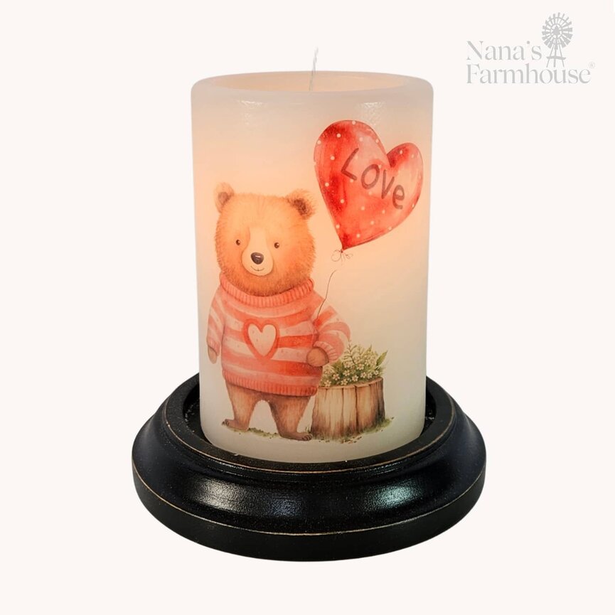 Barry Cute Valentine Candle Sleeve - Vanilla