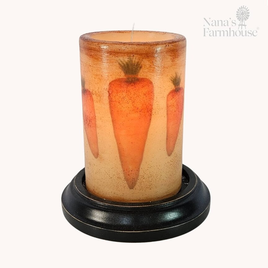 Spring Carrot Cluster Candle Sleeve - Brown Sugar