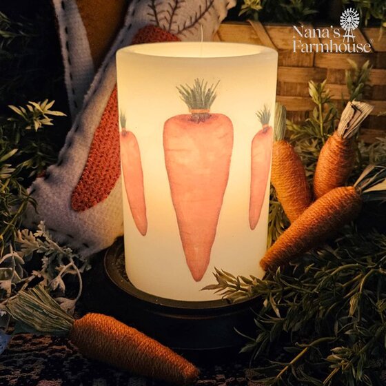 Spring Carrot Cluster Candle Sleeve - Vanilla
