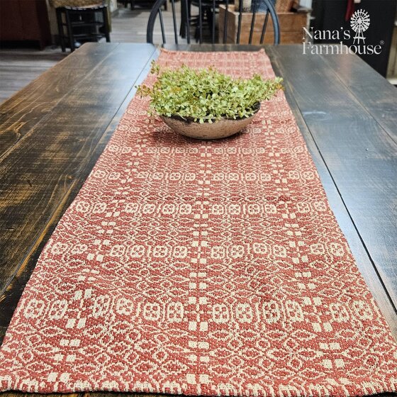 Wentworth Red Linen Long Runner