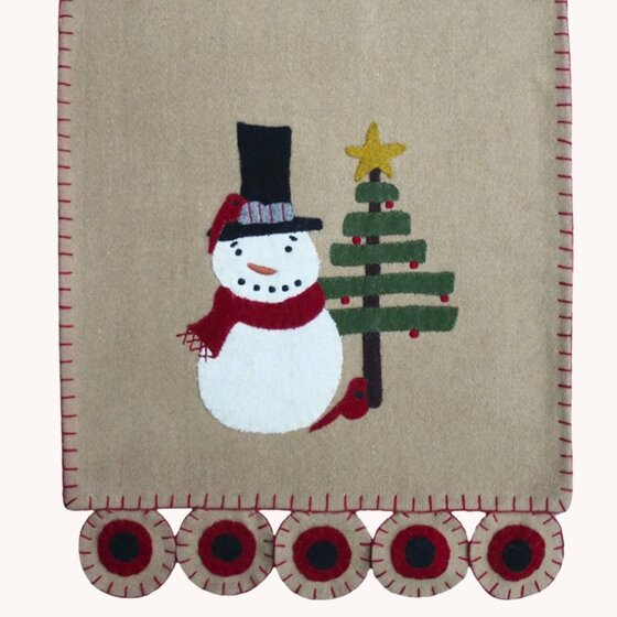 Winter Wishes Snowman Table Runner