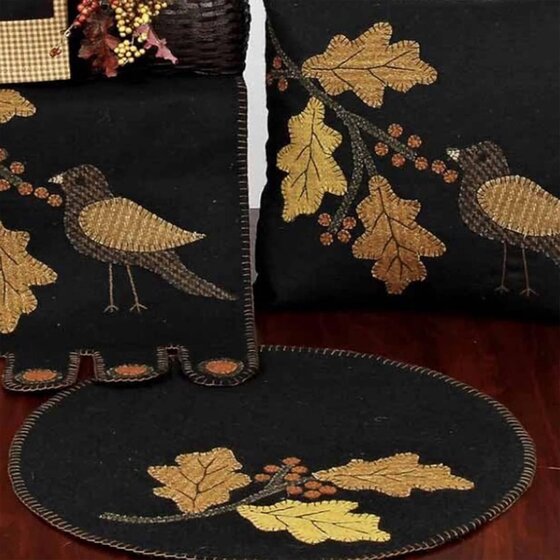 Good Harvest Fall Leaves Candle Mat