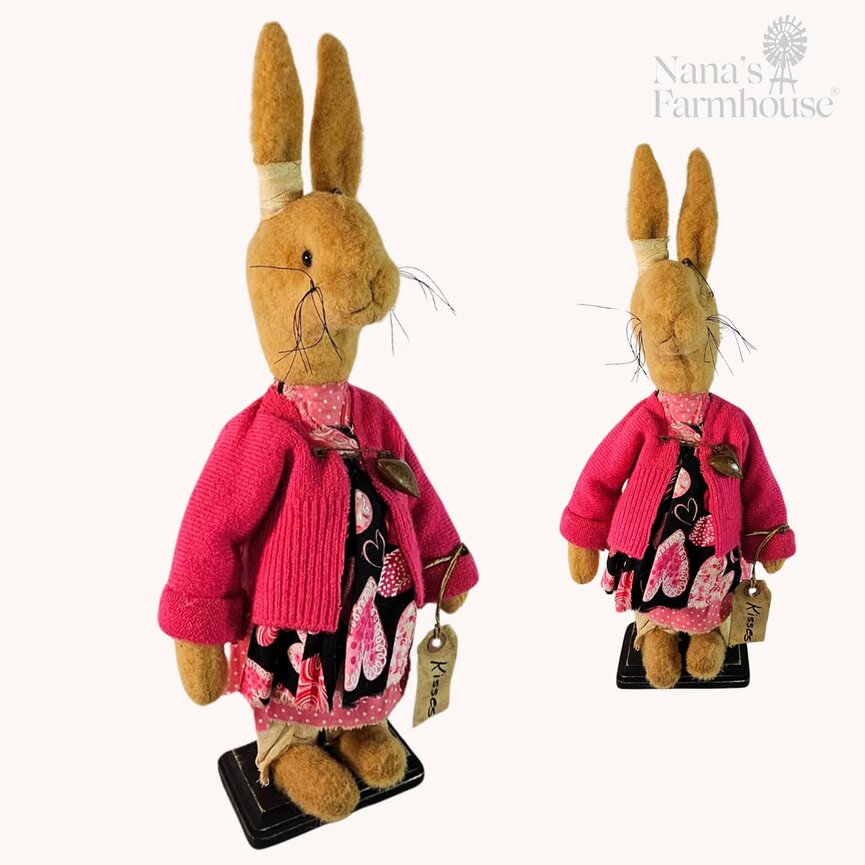 Kisses Girl Rabbit Dark Doll - 19"