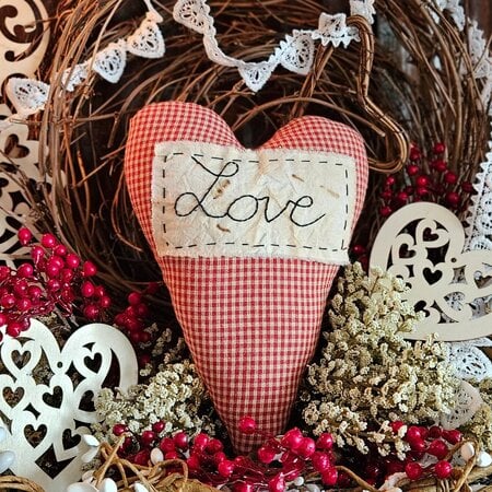 Love Heart Red Gingham Bowl Filler
