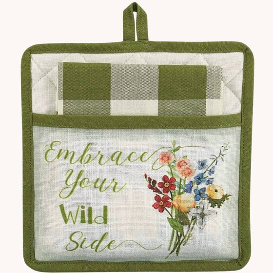 Wildflower Sketchbook Pocket Potholder Set